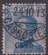 Italy-Colonies And Territories-Aegean-Caso S5 1912 25c Blue Used - Egée (Caso)