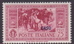 Italy-Colonies And Territories-Aegean-Caso S22 1932 Garibaldi 75c Carmine MNH - Egeo (Caso)