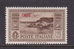 Italy-Colonies And Territories-Aegean-Caso S24  1932 Garibaldi Lire 1,75+25c Brown MNH - Egée (Caso)