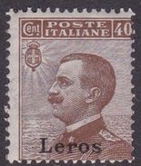 Italy-Colonies And Territories-Aegean-Lero S 6  1912 40c Brown MH - Egée (Lero)