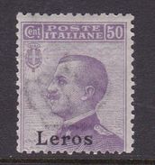 Italy-Colonies And Territories-Aegean-Lero S 7  1912 50c Violet MNH - Egée (Lero)