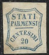 ANTICHI STATI: PARMA 1859 GOVERNO PROVVISORIO CENT. 20 CENTESIMI 20c MLH - Parma