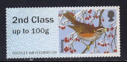 GB 2015 QE2 2nd Class Up To 100 Gm Post & Go Redwing Bird No Gum ( 576 ) - Post & Go (distribuidores)