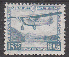 JAPAN    SCOTT NO. C6    MINT HINGED    YEAR  1929 - Poste Aérienne