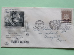 United Nations (New York) 1954 FDC Cover - Emblem - ILO OIT - Briefe U. Dokumente