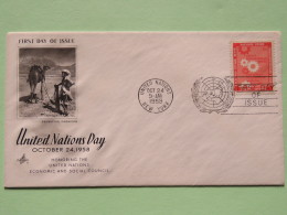United Nations (New York) 1958 FDC Cover - Economic And Social Council - Camel - Farming - Covers & Documents