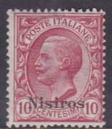 Italy-Colonies And Territories-Aegean-Nisiro S 3  1912 10c Claret MNH - Aegean (Nisiro)