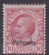 Italy-Colonies And Territories-Aegean-Patmo S 3  1912  10c Claret MH - Egée (Patmo)