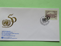 United Nations (New York) 1995 FDC Cover - Veterans War Memorial San Francisco - Covers & Documents