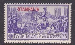 Italy-Colonies And Territories-Aegean-Stampalia S12 1930 Ferrucci 20c Violet MH - Aegean (Stampalia)