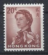 Hong Kong 1962 Queen Elizabeth II  20c (**) MNH - Ungebraucht