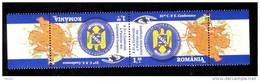 Conference Police In European Capitals,Maps,coat Of Arms Police!, Stamps 1 Leu Tete-beche MNH ** - Romania. - Police - Gendarmerie