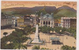 AFRIQUE DU NORD,ALGERIA,ALGERIE,ORAN EN 1922,ORANIE,MAGHREB,LA RADIEUSE,la Place D'armes Et Le Theatre - Oran