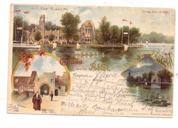 1000 BERLIN - TREPTOW, Gruss Aus Der Abtei, Lithographie 1898, Rudern / Rowing - Treptow