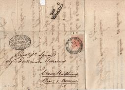 LV125 - LOMBARDO VENETO - Lettera Con Testo Del 1851 Con Cent 15,  2° Tipo Rosa Vermiglio Da Mantova A Casalbustano  . - Lombardy-Venetia