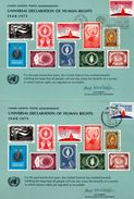 2 Encarts - FDC - United Nations Postal Administration - Universal Declaration Of Human Rights - Genève New York 1973 - FDC