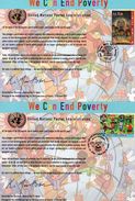 3 Encarts - FDC - United Nations Postal Administration - BAN KI MOON - We Can End Poverty - Genève New York Wien 2008 - FDC