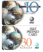 USA - 2 Cards - AT&T Prepaid Cards - Calling Cards - 2 Scans - AT&T