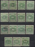 R271.-. USA- 1916- WINE STAMPS LOT X 15 STAMPS- USED -1 CENT. TO US$4.00 - Steuermarken