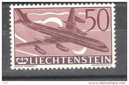 LIECHTENSTEIN, Luftpost / Poste Aérienne 1960: Avion Convair 600, Yvert N° 36 , 50 R Violet Brun, Neuf ** / MNH, TB - Aéreo