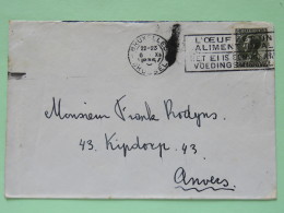 Belgium 1935 Cover Bruxelles To Anvers - King Leopold III - Egg Slogan - 1934-1935 Leopold III