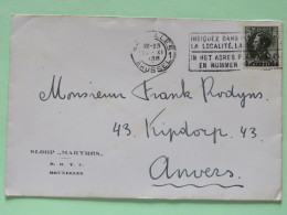 Belgium 1936 Cover Bruxelles To Anvers - King Leopold III - 1934-1935 Leopold III