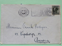 Belgium 1936 Cover Bruxelles To Anvers - King Leopold III - Mother Day Slogan - 1934-1935 Leopold III