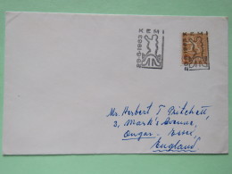 Finland 1963 Special Cancel On Cover Kemi To England - Lion Arms - Brieven En Documenten