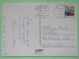 Finland 1988 Postcard ""ship Painting"" Turkku To Turku - Plane And Truck - Covers & Documents