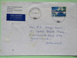 Finland 1989 Cover Valkeakoski To England - Bridges - European Council - Covers & Documents