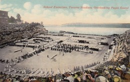 Tacoma Washington, Stadium High School, Exercises In Stadium, C1910s Vintage Postcard - Tacoma