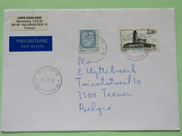 Finland 1993 Cover Helsinki To Belgium - Lion Arms - Church - Brieven En Documenten