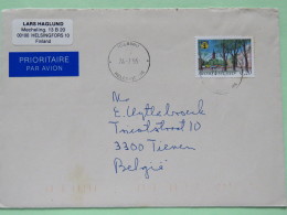 Finland 1995 Cover Helsinki To Belgium - Lion Arms - Loviisa Town 250 Anniv. - Cartas & Documentos