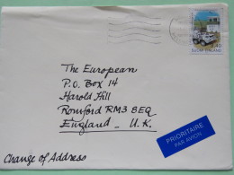 Finland 1997 Cover Helsinki To England - UN Checkpoint With Finnish Battalion And Armored Vehicle - Cartas & Documentos