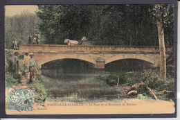 VOUILLE LA BATAILLE   " Le Pont De La Beurrerie De Ribiere "     CPA  Belle ANIMATION Le 17 Juillet 1907 Pour PARIS - Vouille