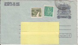 India  1999  75 (P)  Ship Inland Letter  Uprated Used  # 98746   Inde Indien - Inland Letter Cards