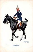 MILITARIA - RIDING OFFICER / OFFICIER À CHEVAL - ILLUSTRATION / ARTIST SIGNED : SCHOENPFLUG - 1903 - B.K.W.I. (w-579) - Schoenpflug, Fritz