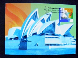 Post Card From Australia 2000 Olympic Games Sydney Special Cancel Olymphilex Fdc Athens 2004 Greece Maximum - Cartas & Documentos