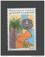 DJIBOUTI FAO 1945 - 1995 50 YEARS ANNIVERSARY WFO Palm Tree Palmier 1995 Yvert YT 719F MICHEL Mi 617 MNH ** RARE - ACF - Aktion Gegen Den Hunger