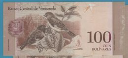 VENEZUELA 100 Bolivares 29.10.2013 Serie BU 3201348x P# 93g - Venezuela