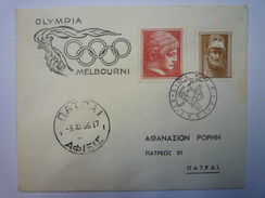 ENVELOPPE  "OLYMPIA  MELBOURNI"   1956  à Destination De  MATPAI    - Cartas & Documentos