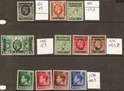 Morroco Agencies 11 Various Values Mounted Mint. - Morocco Agencies / Tangier (...-1958)