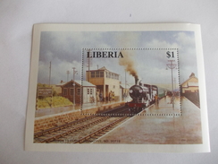 TIMBRE Libéria Chemin De Fer Train T9 Class Locomotive - Liberia