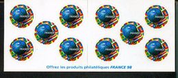 France   17 Bc Coupe Du Monde De Football Non Plié Neuf ** TB MNH Sin Charnela Faciale 4.6 Euros - Booklets