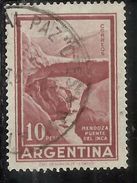 ARGENTINA 1959 1970 1960 INCA BRIDGE MENDOZA 10p USATO USED OBLITERE' - Used Stamps