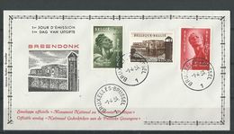 Belgique:  943/ 945 Sur FDC - 1951-1960