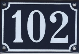 Plaque émaillée Rue 102 - Placas Esmaltadas (desde 1961)