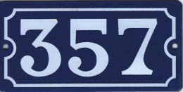 Plaque émaillée Rue 357 - Placas Esmaltadas (desde 1961)