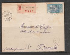 COTE D'IVOIRE LETTRE AVEC 1F50 LAGUNE EBRIE CACHET DE DEPART GRAND BASSAN 13/01/1932 - Covers & Documents