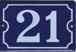 Plaque émaillée Rue 21 - Placas Esmaltadas (desde 1961)